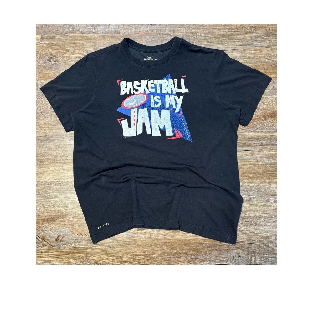 Nike Mens Basketball Is My Jam Dri-FIT Graphic T Shirt Black Large